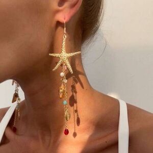 Elegant Starfish Gold Earrings A1246